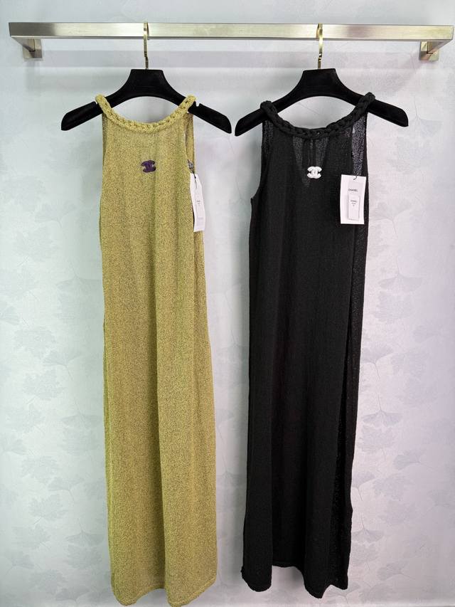 Chane*2025 New arrivals Braided halter knitted vest dress Customized Yb wool yar