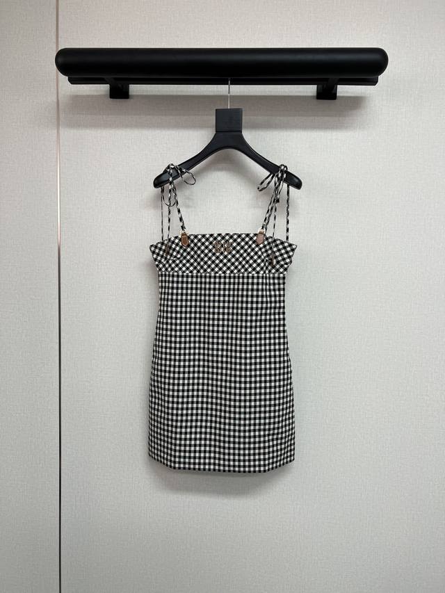 High quality Miu2025 series Yuan version custom developed plaid fabric Very tex