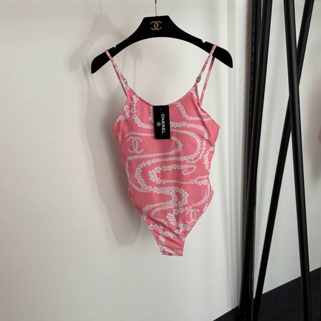 Style No. 20254089 Chane* new style printed sling swimsuit, pink, black, S-Xl,.