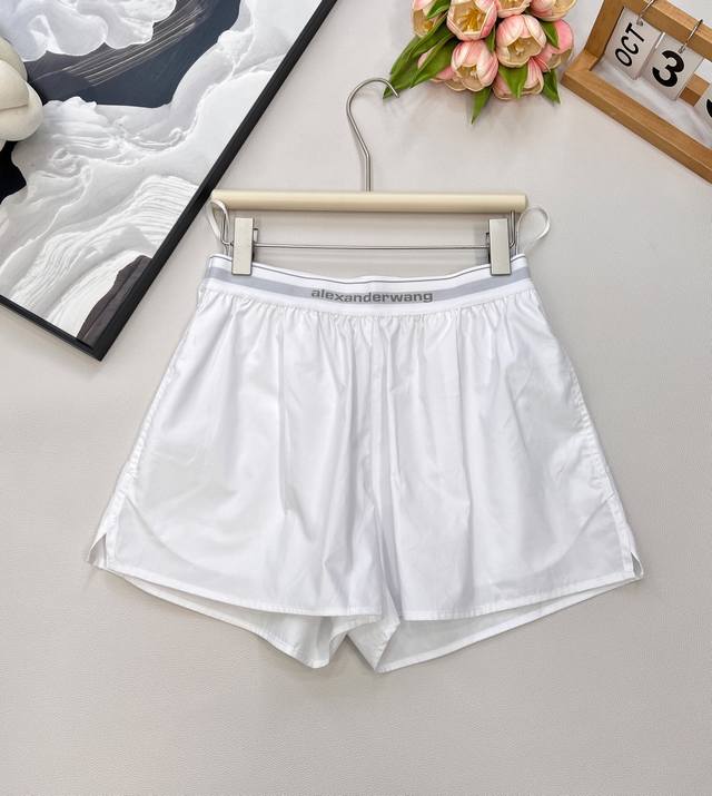 Alexander Wang 25Ss Spring and Summer new sleeveless pointed collar shirt + ribb