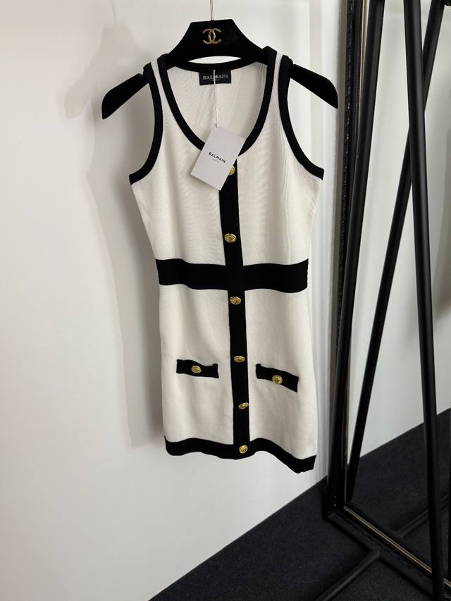 Style No. 20254052 Balmai* new single-breasted gold button color matching waist