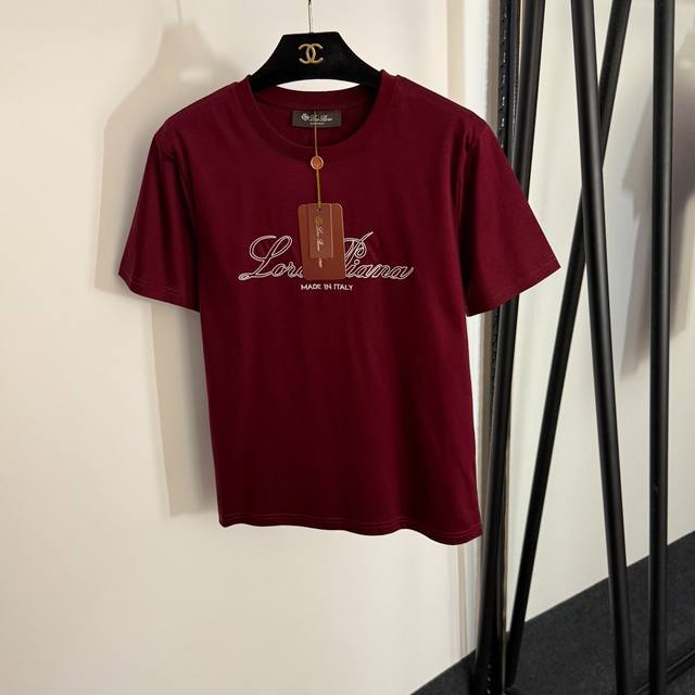 Style No. 20254034 Loro Piana*Lp new simple logo embroidered letter short-sleev