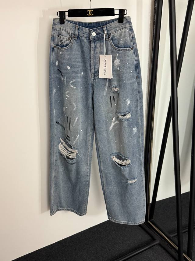 Style No. 20254027 Acne Studi* New Retro Fashion Spray Painted Ripped Jeans, Li