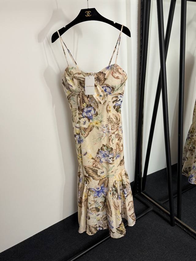 Style No. 20254022 Zimmermann new colorful flower print bow tube top suspender