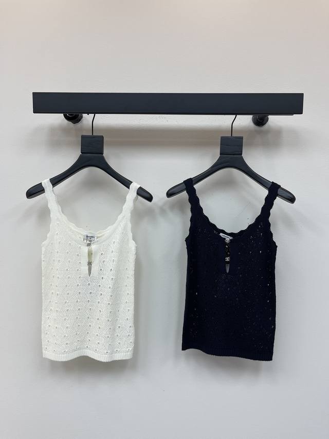 Chane* 2025 Spring and Summer latest series! Hollow knitted vest! Custom importe