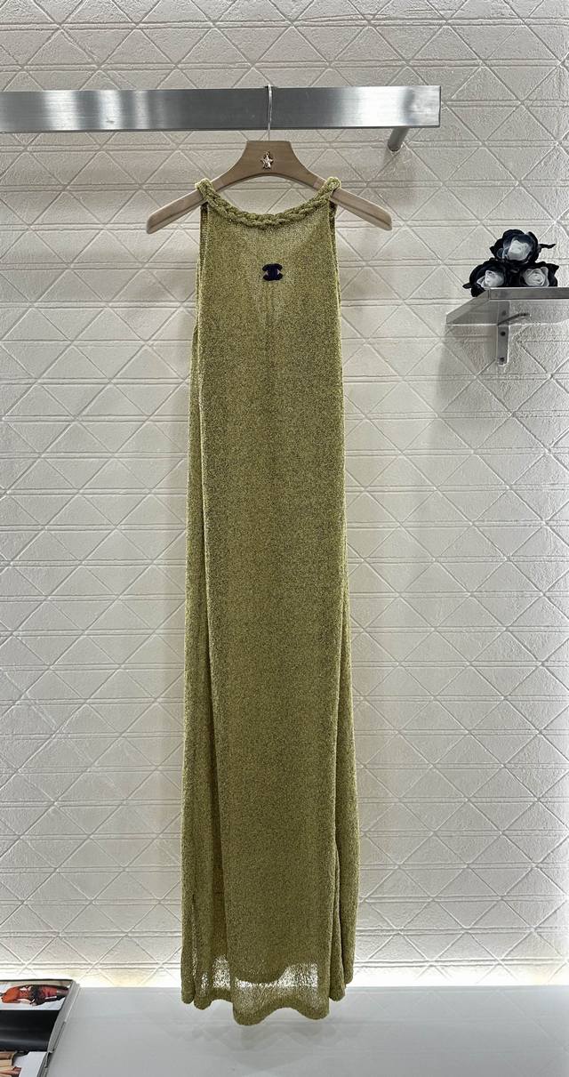 Chane*2025 New arrivals woven halter neck knitted vest dress Customized Yb wool