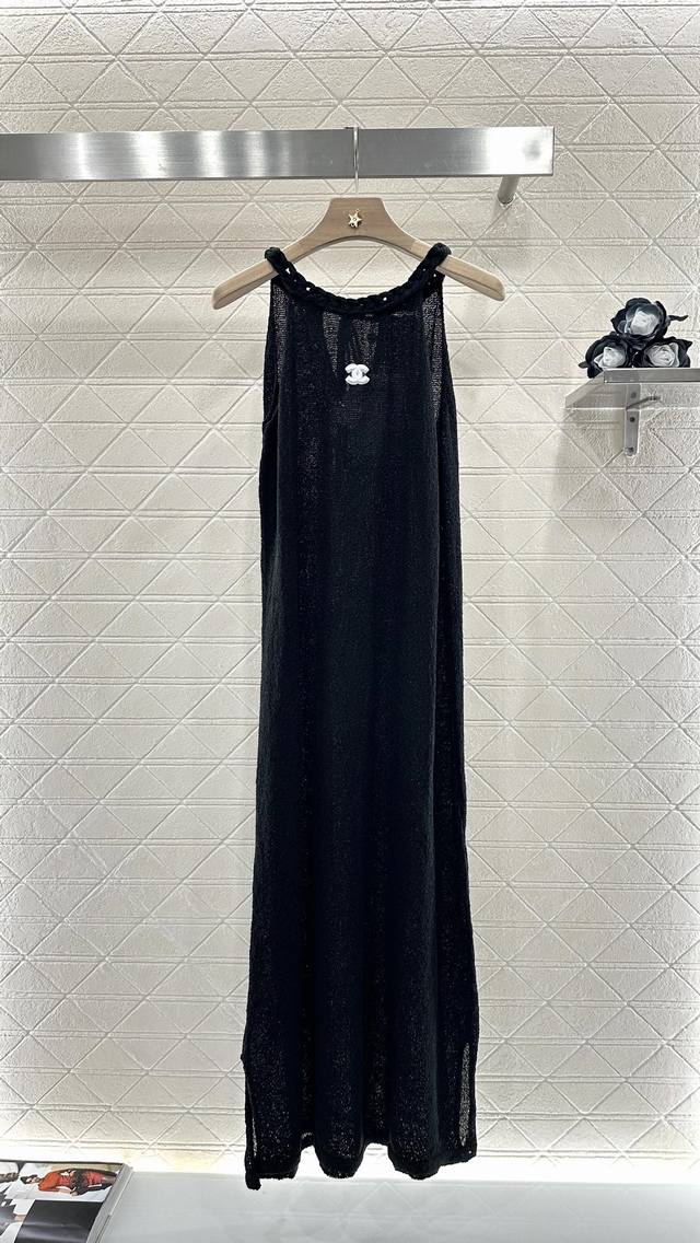 Chane*2025 New arrivals woven halter neck knitted vest dress Customized Yb wool