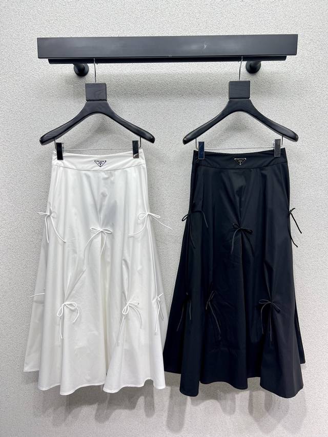 P's small bow design triangle label skirt custom fabric ~ classic and stylish, c