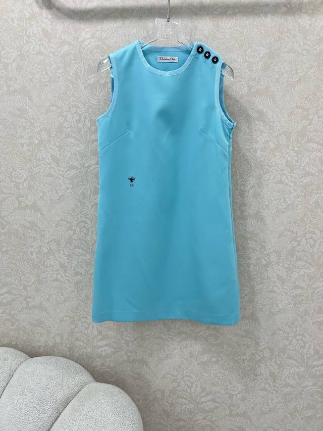 Dio*25 New vest dress, sea salt blue, absolutely unique shoulder buckle design,