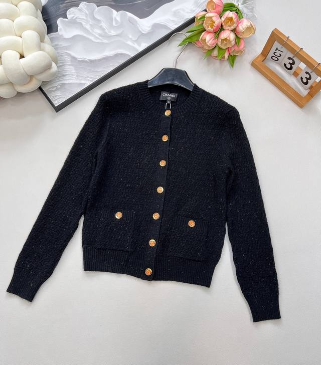 Chanel2025 new three-dimensional texture knitted cardigan Customized Yb cashmere