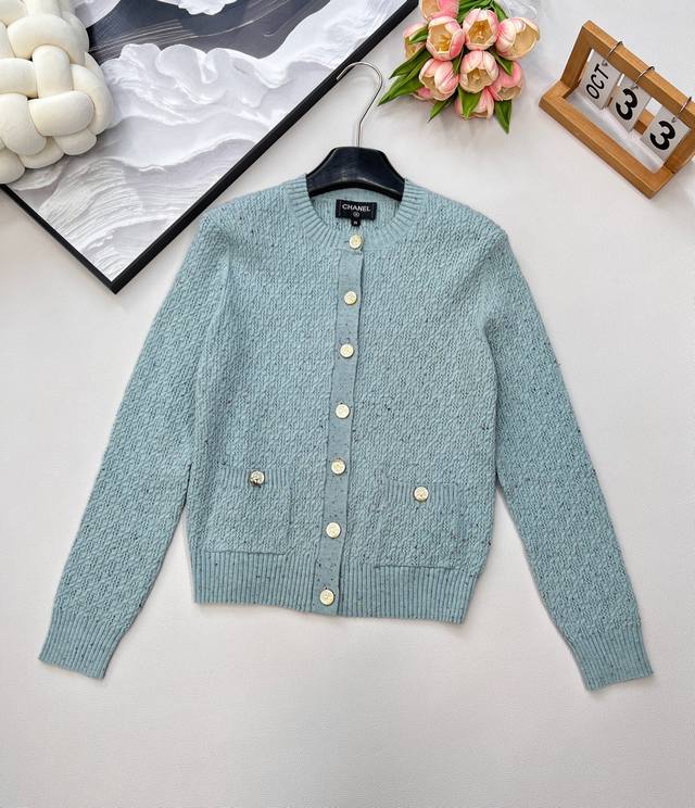 Chanel2025 new three-dimensional texture knitted cardigan Customized Yb cashmere