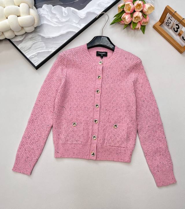 Chanel2025 new three-dimensional texture knitted cardigan Customized Yb cashmere