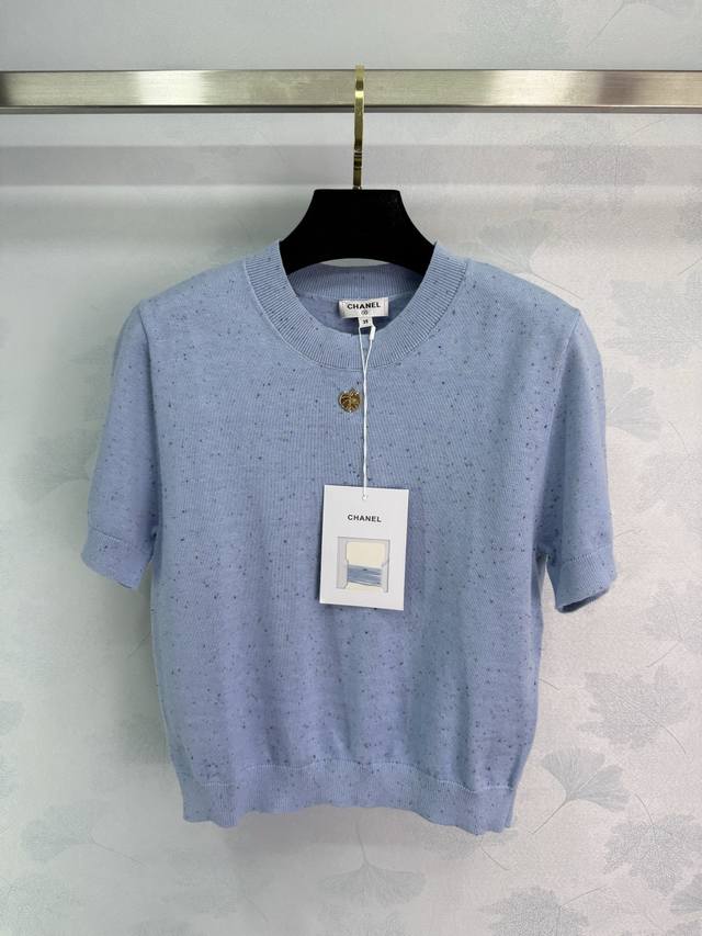 Chane*2025 New arrivals Colorful leaf knitted short sleeves Customized Yb cashme