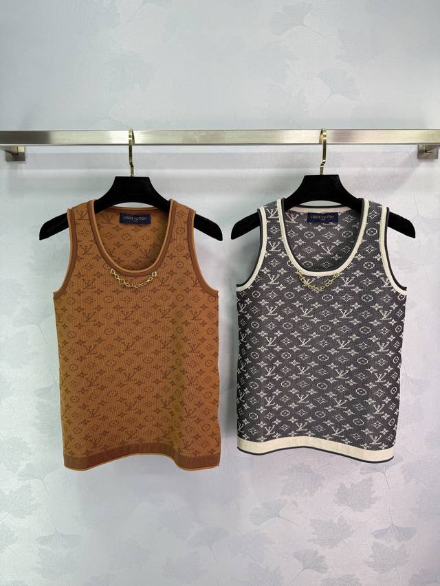 Louis Vui*Ton 2025 Spring and Summer latest collection! Jacquard chain knitted v