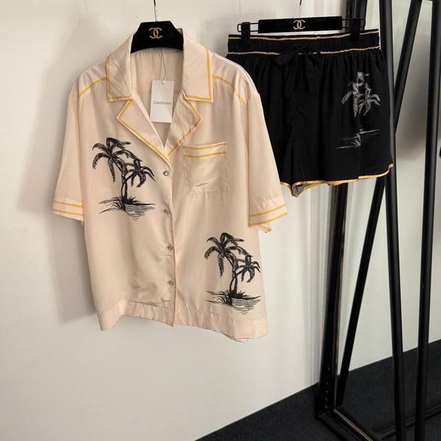 Style No. 20254006 Zimmermann new suit, holiday style coconut tree print short-