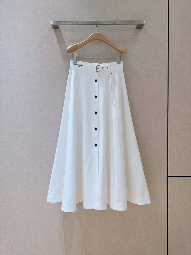 D's new skirt A mid-length, solid-color, versatile skirt made of pure cotton Hig