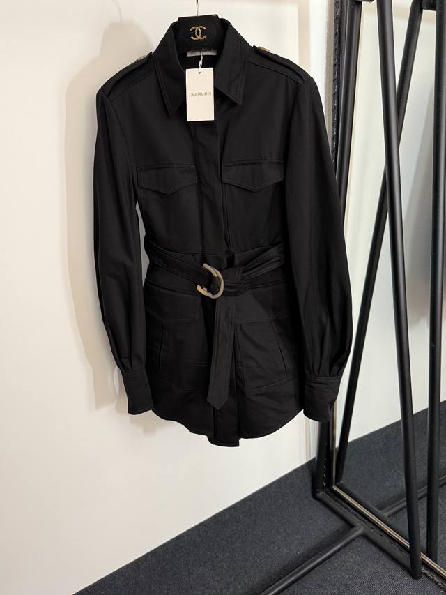 Style No. 20253947 Zimmermann* new workwear style multi-pocket lapel long-sleev