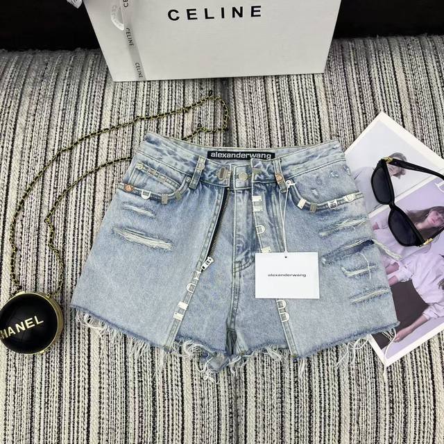Strongly recommend 25th spring and summer series Alex* new style ripped denim sh
