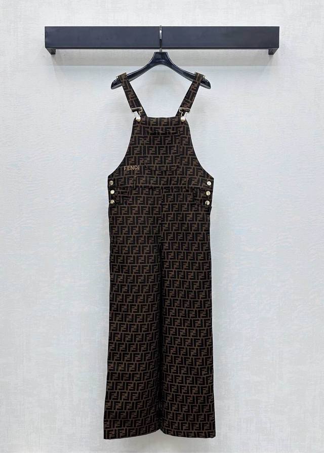 Fend*2025 New arrival Jacquard one-piece suspender pants Customized Yb imported