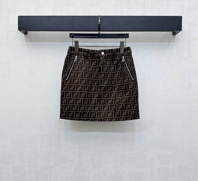 Fend*2025 New arrival Jacquard zipper skirt Customized Yb imported jacquard mate