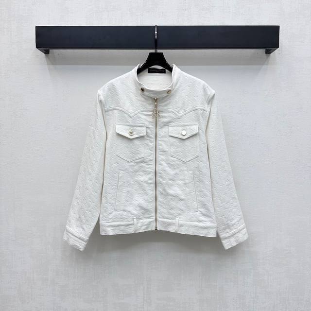 Louis Vuitto*2025 new arrivals Embossed denim jacket Customized Yb imported twil
