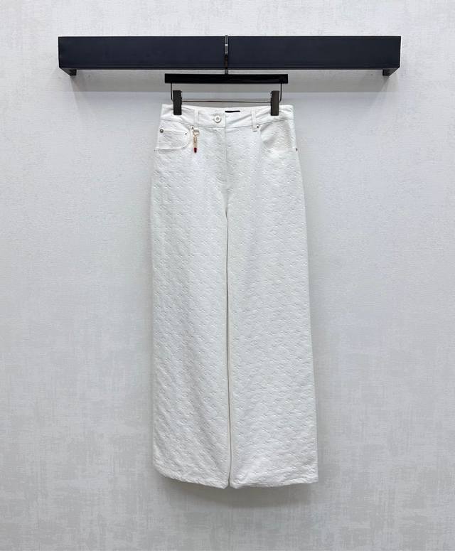 Louis Vuitto*2025 New Arrivals Embossed Denim Pants Customized Yb Imported Twill