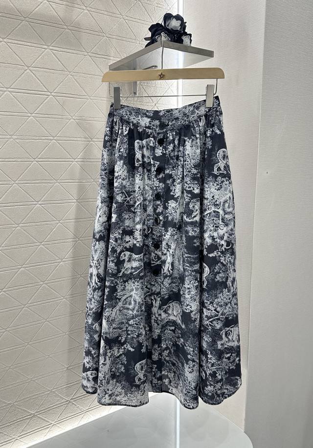 Dio*2025 New arrivals High waist printed skirt Customized Yb twill cotton materi