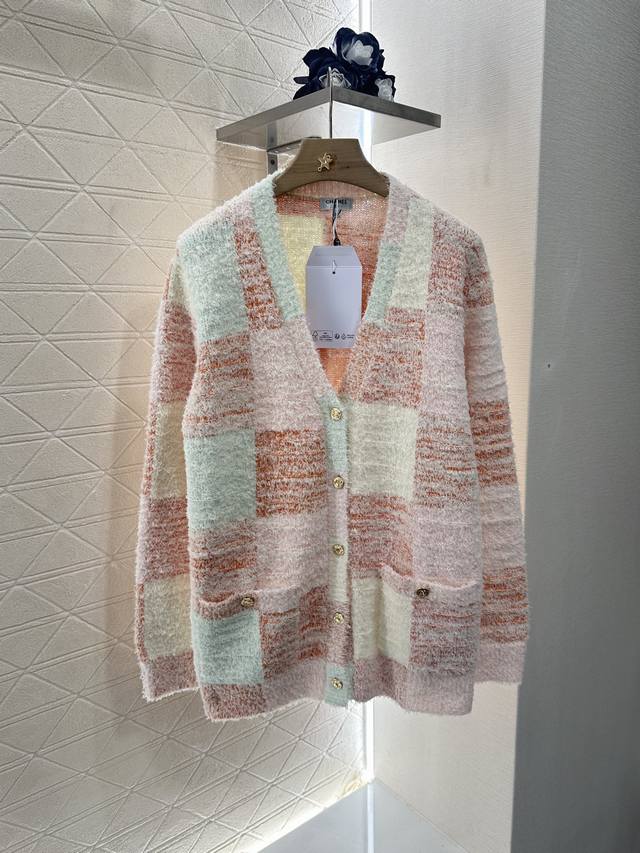 Chane*2025 New arrivals Loose colorful knitted cardigan Customized Yb cotton yar