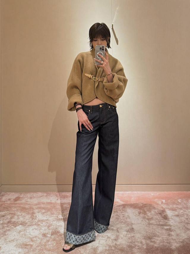 Louis Vuitt*N 25Fw Early Autumn New Style Turned-up Denim Straight Jeans | Exclu