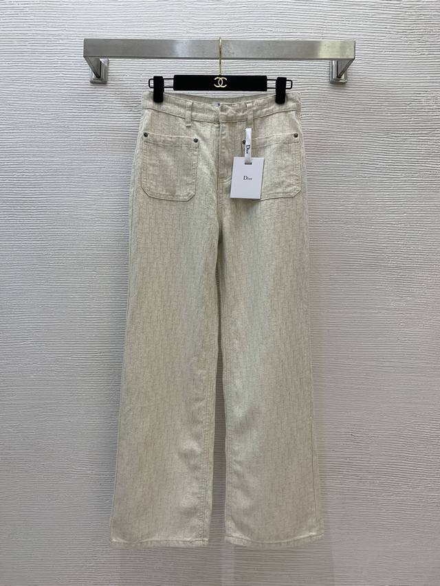Style No. D25041715 Dio* New summer model, high-end custom gold jacquard denim