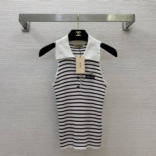 Style No. D25050327 Miumi*Miumi's new chest letter logo bow accessories decorat