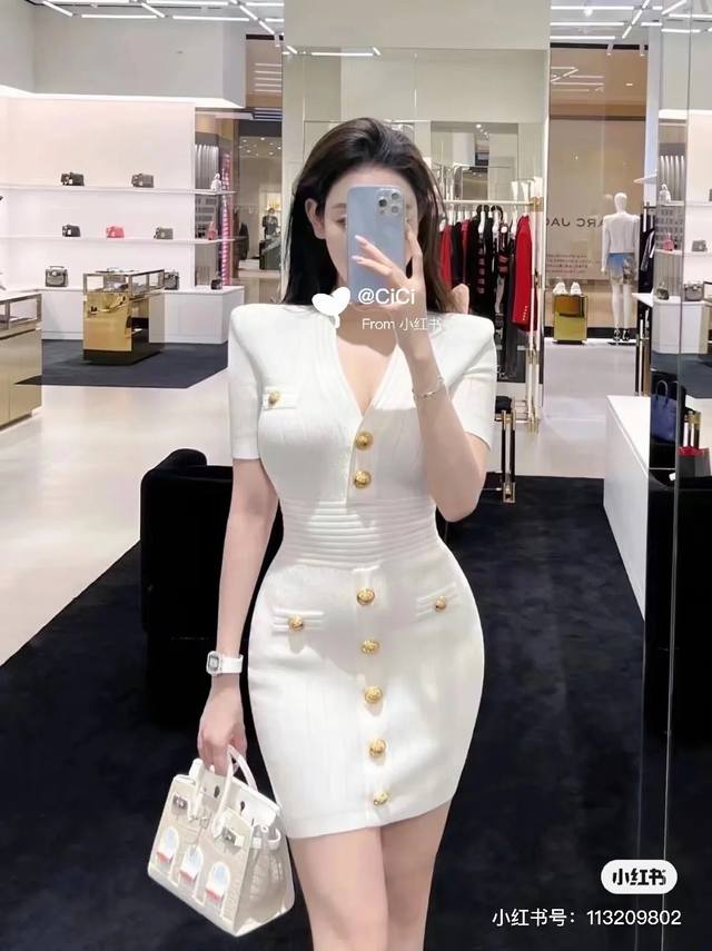 Style No. G25071142 Balmai* new style ladylike slim fit V-neck short-sleeved kn