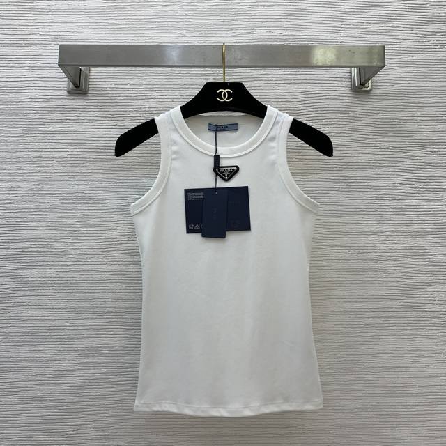 Style No. D24011038 Prad* New high-end custom quality chest triangle logo logo