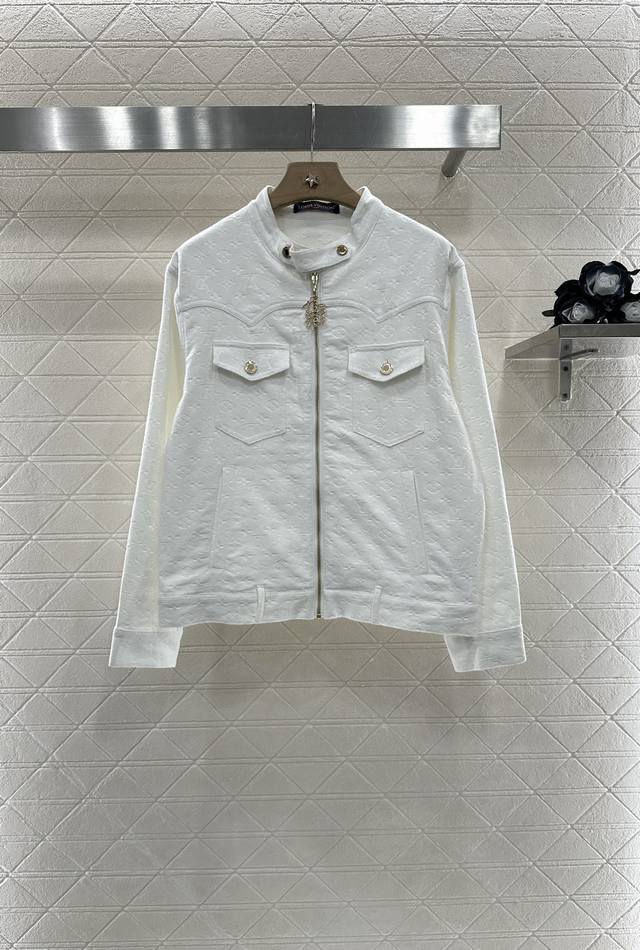 Louis Vuitto*2025 new arrivals embossed denim jacket and trousers set Customized