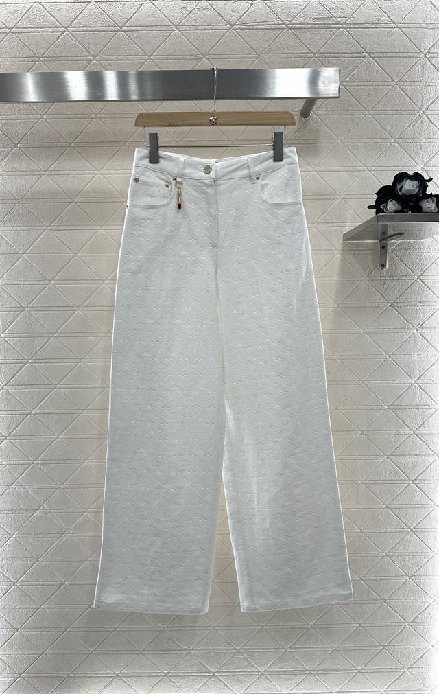 Louis Vuitto*2025 New arrivals Embossed denim jacket and trousers set Customized