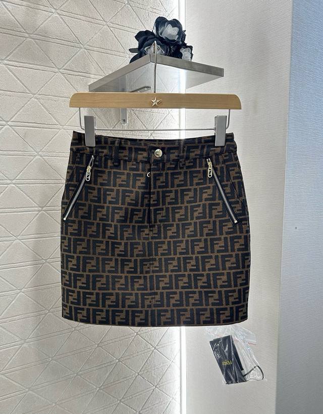 Fend*2025 New arrivals jacquard vest skirt set Customized Yb imported jacquard m