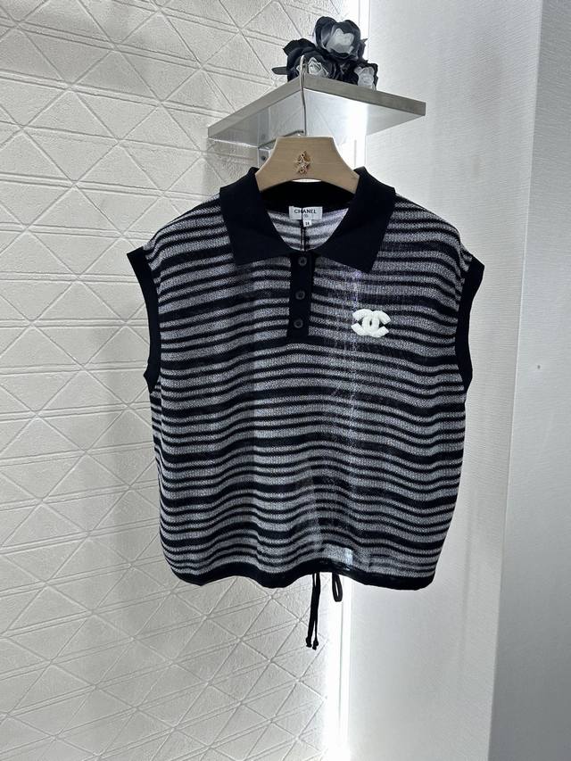 Chane*2025 New arrivals Lapel knitted sleeveless vest Customized Yb wool yarn is