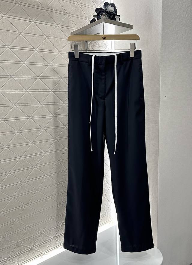 Miumi*2025 New arrivals High waist drawstring suit trousers Customized Yb Import