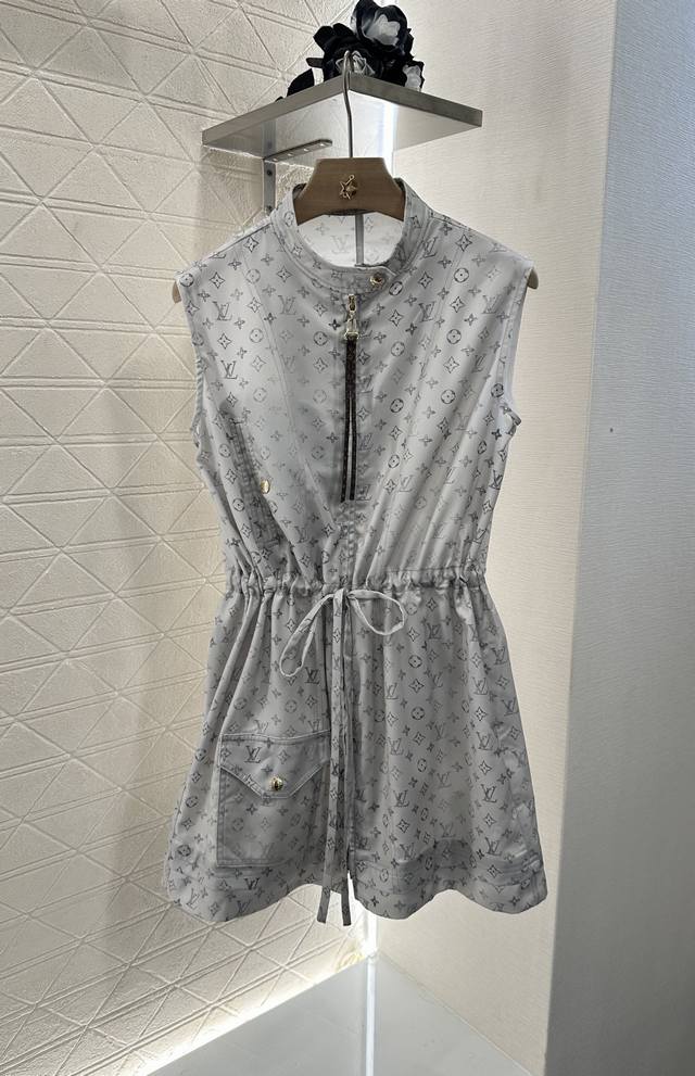 Louis Vuitto*2025 New arrivals Zippered printed vest dress Customized Yb importe