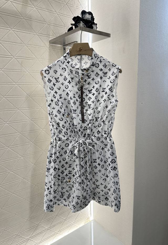 Louis Vuitto*2025 New arrivals Zippered printed vest dress Customized Yb importe