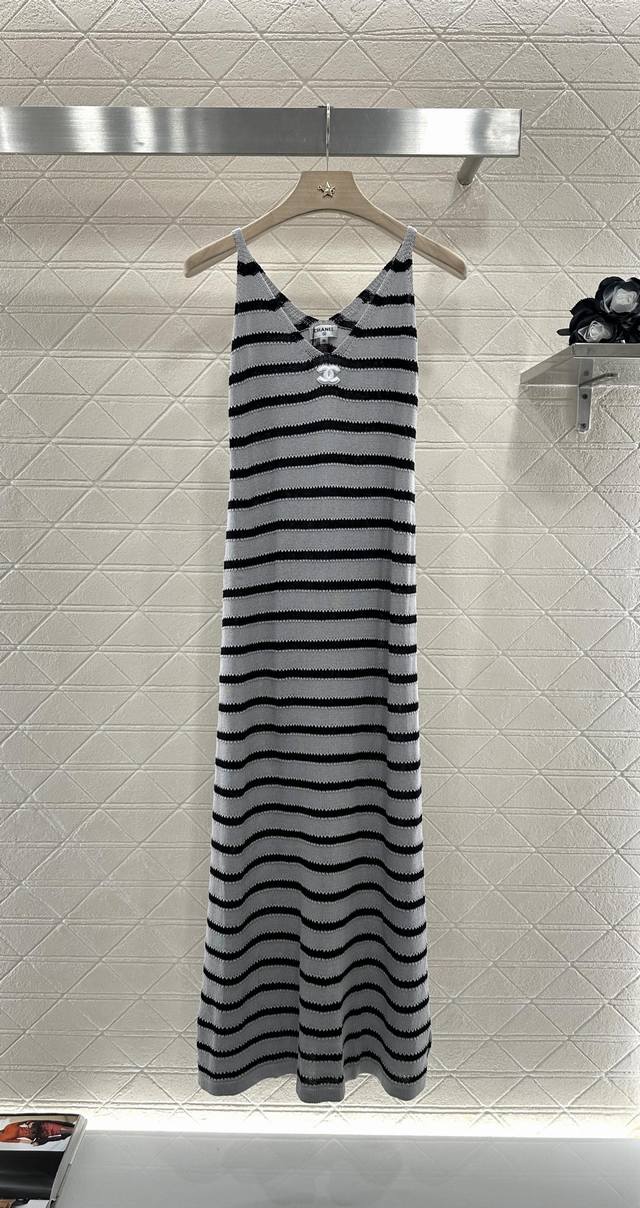 Chane*2025 New arrivals Striped knitted vest dress Customized Yb imported yarn w