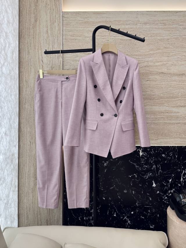 Lm011# New suit Max 15% linen 28% wool long-sleeved suit jacket trousers suit gr