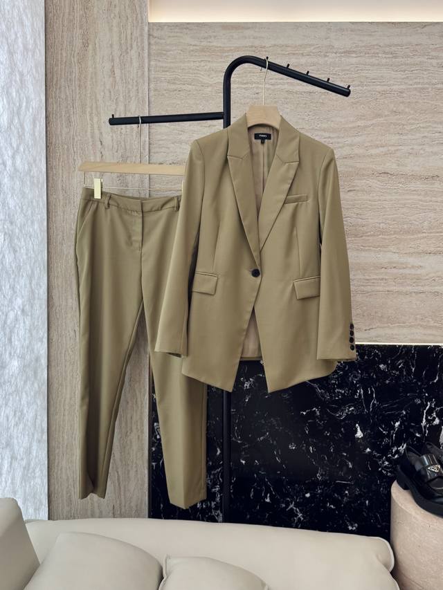 Lm009# New suit Theory 96% wool slim fit long sleeve suit jacket trousers suit k