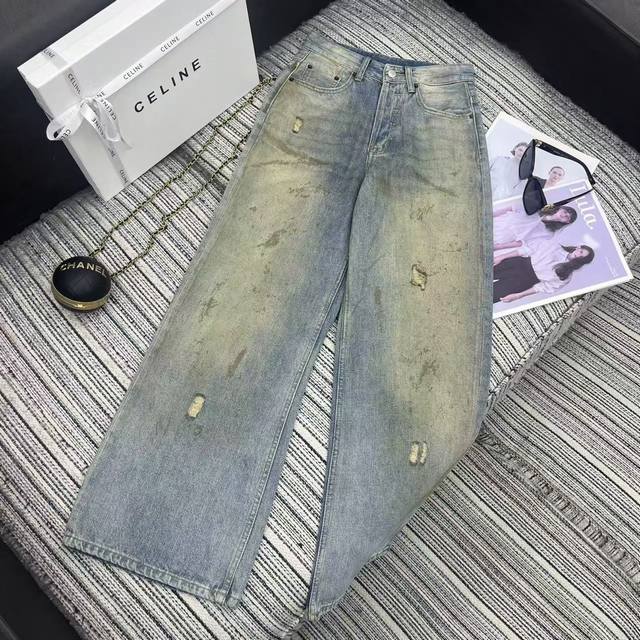 Highly recommend Acne Studi*S 25Ss new spring and summer distressed mud-dyed le