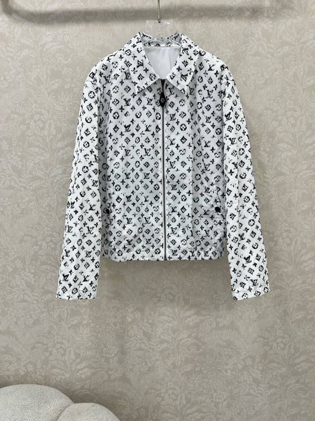 Louis Vuitto*25 New style lapel monogram printed assault jacket, custom made in