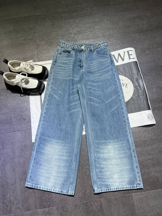 Chane* Chanel lace waistband braided denim P, high quality using high-end custom
