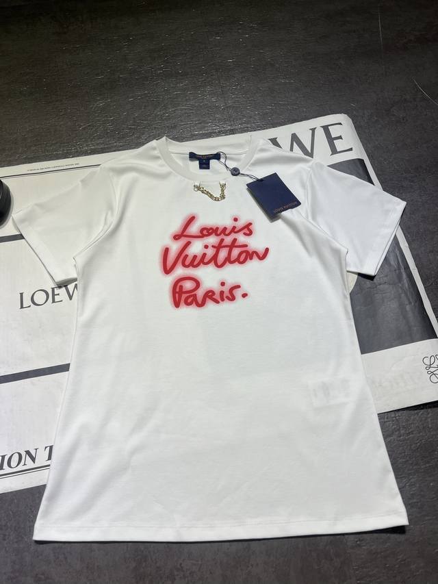 Louis Vuitto* New chain round neck printed short-sleeved T-shirt | Exclusively d