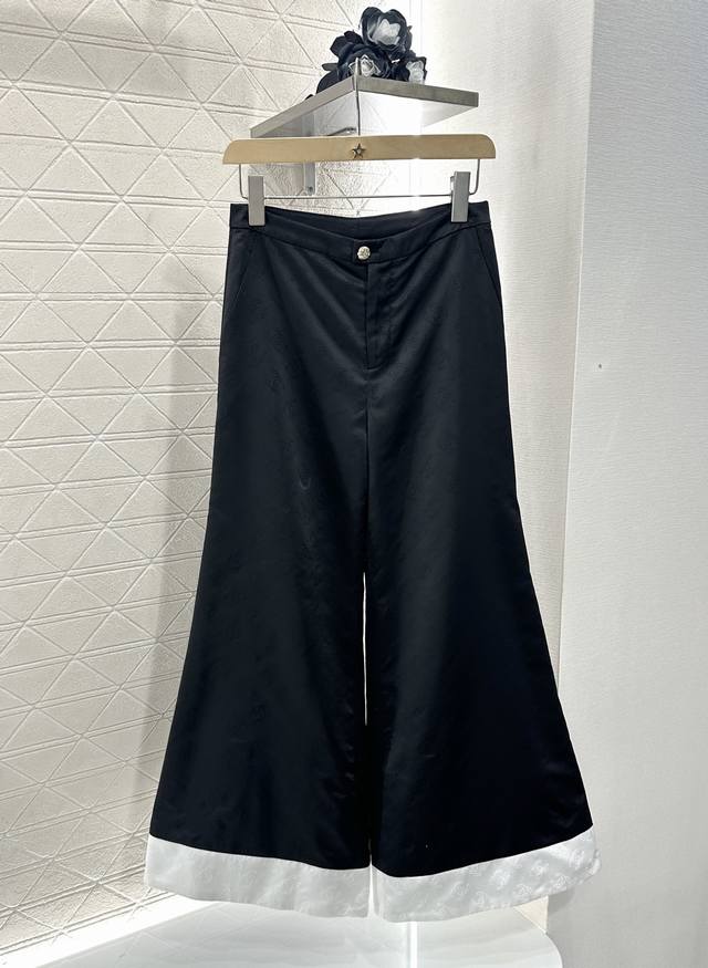 Chane*2025 New arrivals jacquard wide-leg flared trousers Customized Yb imported