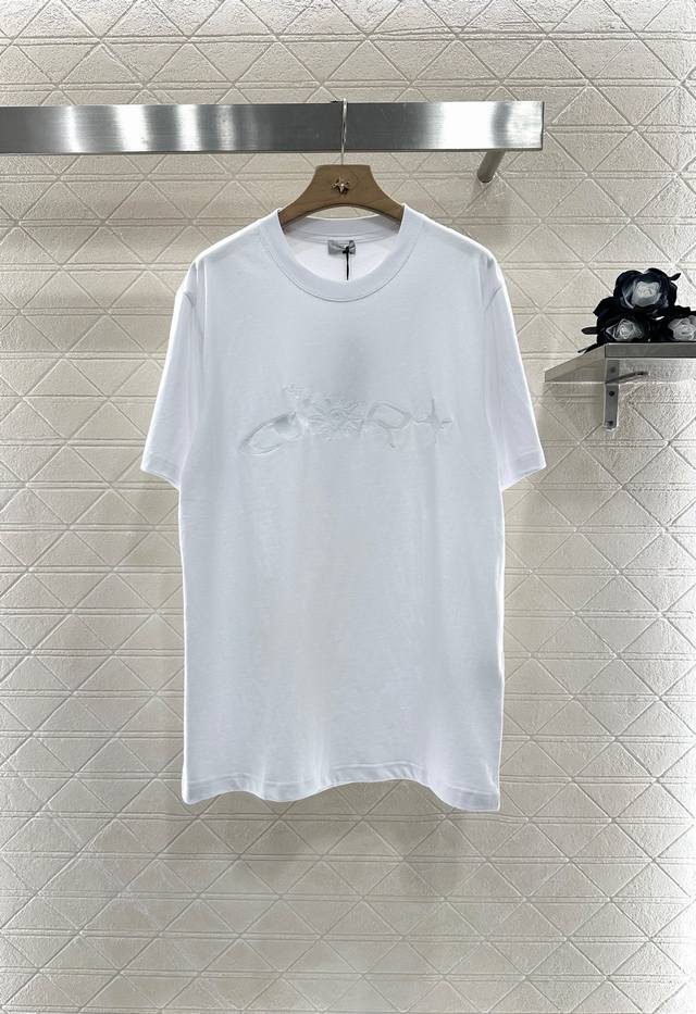Dio*2025 New arrivals Embroidered round neck letters Customized Yb Original cott