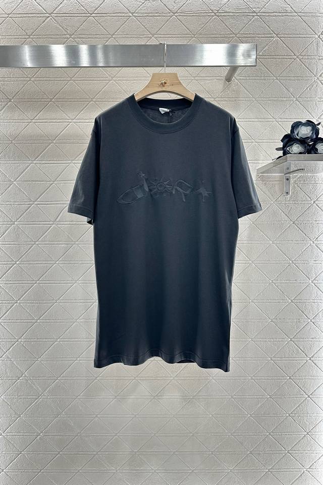 Dio*2025 New arrivals Embroidered round neck letters Customized Yb Original cott